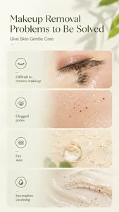 Infographic details the benefits of a gentle 2-in-1 nourishing cleansing stick.