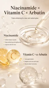Détail scientifique des ingrédients niacinamide et vitamine C pour crème éclaircissante