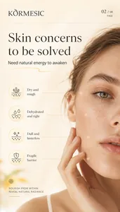 Dettaglio che mostra problemi della pelle come secchezza risolti dall'olio per il viso.