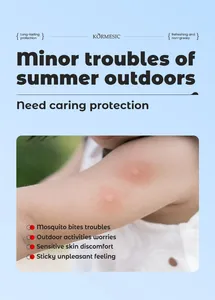 Macro detail of red mosquito bite on skin showing the need for KORMESIC protection spray