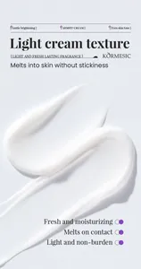 Vista macro dettagliata della texture leggera e fresca della crema schiarente per ascelle