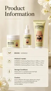 Fiche d'info détaillée pour le set crème sérum et lotion blanchissante KORMESIC