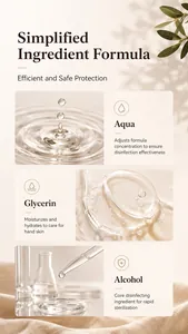 Detailansicht der vereinfachten Inhaltsstoffformel mit Aqua, Glycerin und Alkohol