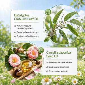 Natuurlijke botanische muggenspray met Eucalyptus- en Camellia-zaadoliën voor kids.