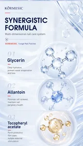 Panoramica dettagliata della formula dei cerotti per micosi KORMESIC con ingredienti