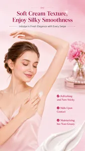 Close-up of smooth white glutathione cream being applied for underarm brightening care