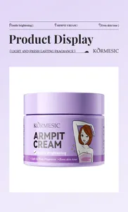 Vista dettagliata della crema ascelle KORMESIC per schiarire e uniformare il tono della pelle