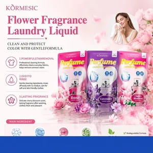 KORMESIC Perfume Laundry Detergent Floral Fragrance Deep Cleaning Expert Wash Liquid Fabric Softener Pouch For Clothing