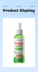 Front view of KORMESIC 100ml mosquito repellent spray bottle for product display