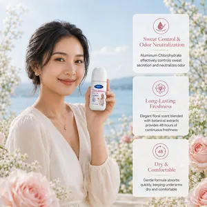 Deodorante roll-on floreale Kormesic per 48 ore di freschezza e controllo degli odori