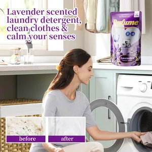 KORMESIC lavender perfume laundry detergent pouch with effective cleaning results