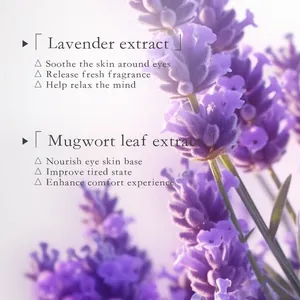 Lavender and mugwort leaf extract benefits for steam eye mask skin soothing