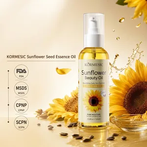 KORMESIC Olio di Bellezza ai Semi di Girasole Siero Idratante Illuminante Riparatore Cura Viso e Corpo Olio di Girasole per Donna e Uomo Uso Quotidiano