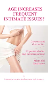 Infographie avec mannequin expliquant divers problèmes d'hygiène intime féminine