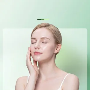 Beautiful Asian woman showing radiant skin effect for hydrating aloe vera facial gel