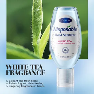 KORMESIC white tea fragrance disposable hand sanitizer 50ml portable bottle