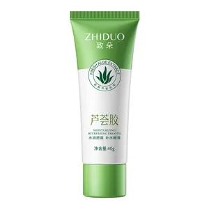 Moisturizing and refreshing ZHIDUO aloe vera gel in 40g tube for effective skin hydration