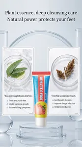 Vue détaillée de la crème pour les pieds KORMESIC aux extraits naturels de plantes.