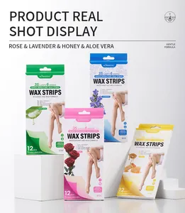 Coffret de bandes de cire dépilatoire KORMESIC au miel, aloès, rose et lavande