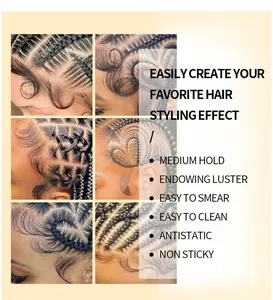 Gel per lo styling di trecce e bordi con tenuta media e finitura lucida professionale