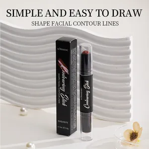 KORMESIC dual-color contouring stick detail view with sleek black packaging box and props