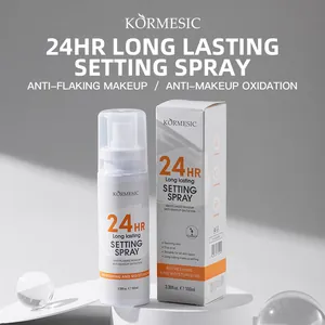 Long-lasting makeup setting spray by KORMESIC for 24hr anti-flaking and anti-oxidation.