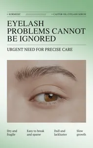 Detail gesunder Brauen und Wimpern mit KORMESIC Rizinusöl-Wimpernserum behandelt