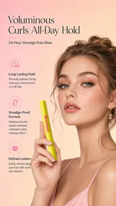 Mascara volumizzante KORMESIC per ciglia definite 24 ore a lunga durata, formula no-smudge