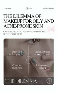 Infographic detail of acne-prone skin issues for long-lasting makeup setting spray