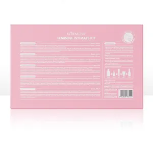 Vue détaillée de l'arrière du pack d'hygiène intime Kormesic montrant les ingrédients et l'usage