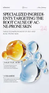 Detail view showing salicylic acid and ceramide ingredients for acne soothing spray