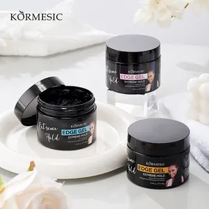 KORMESIC Gel Professionale per Bordi dei Capelli Tenuta Estrema Crema di Finitura per Capelli a Lunga Durata Controllo del Crespo Non Unto per Trecce Tutti i Tipi di Capelli