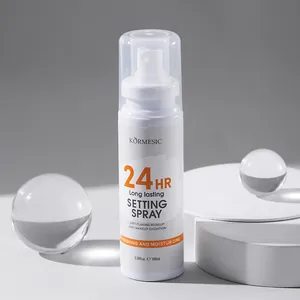 Detailed view of KORMESIC 24h long-lasting setting spray 100ml bottle with mist nozzle