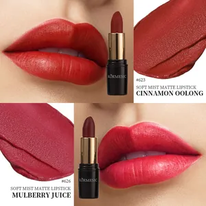 Rossetto opaco KORMESIC nelle tonalità #623 Cinnamon Oolong e #626 Mulberry Juice