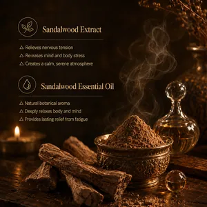 Natural KORMESIC Sandalwood Essential Oil for deep relaxation and stress relief benefits