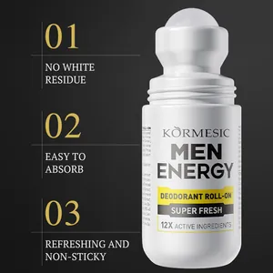 KORMESIC Men Energy deodorant roll-on for fresh and non-sticky skin protection