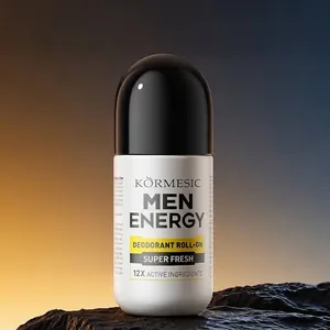 KORMESIC Men Energy Deodorant Roll-on with Super Fresh 12X active ingredients for all-day protection