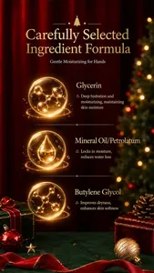 Détails de la formule de la crème pour les mains avec glycérine et bienfaits de l'huile minérale.
