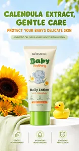 Kormesic Calendula Baby Moisturizing Cream shown in a natural outdoor display setting