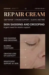 Close-up of KORMESIC repair cream targeting skin sagging and loss of elasticity