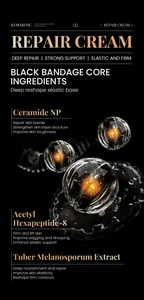 Detail view showing core ingredients like Ceramide NP and Acetyl Hexapeptide-8 for skin repair.