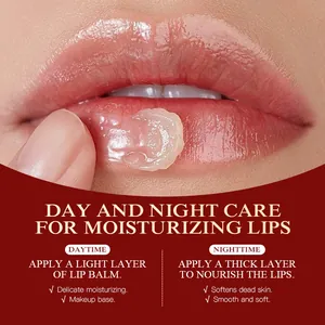 Close-up showing the smooth texture and application of cherry moisturizing lip balm.