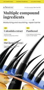 KORMESIC Haarpflegeset Detail mit Inhaltsstoffen wie Calendula-Extrakt und Panthenol