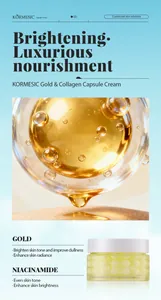 Detailed view of KORMESIC gold & collagen capsule cream with niacinamide benefits