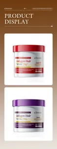 Professional collagen and argan oil hair mask treatment for nourishing frizzy hair
