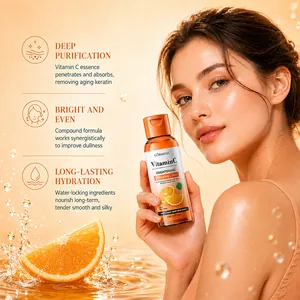 KORMESIC Vitamin C Brightening Exfoliating Lotion with fresh orange and water splash