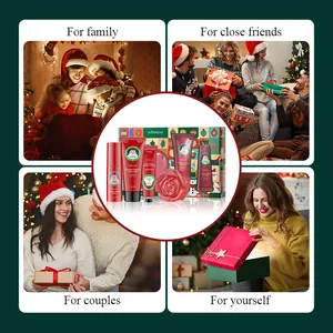 Coffret cadeau de soins KORMESIC pour Noël avec scènes festives pour la famille