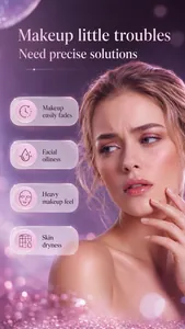 Visualisation des problèmes de maquillage courants résolus par le spray fixant mat 377