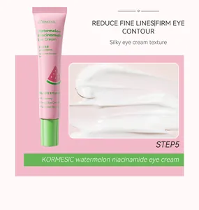Silky texture detail of KORMESIC watermelon niacinamide eye cream for step five of skincare