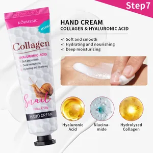 Dettaglio della crema mani al collagene di lumaca KORMESIC con acido ialuronico idratante